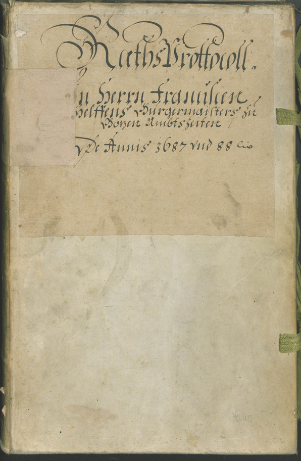 Stadtarchiv Bozen - BOhisto Ratsprotokoll 1687/89 