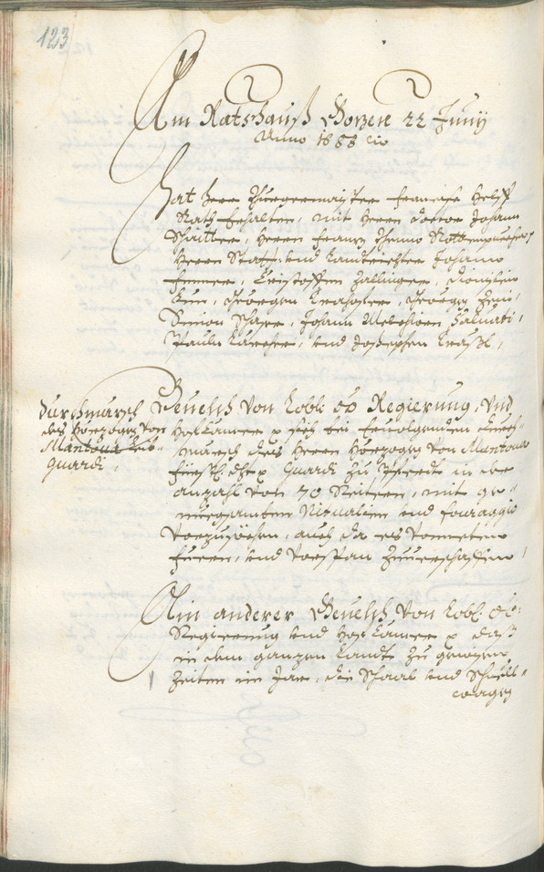 Stadtarchiv Bozen - BOhisto Ratsprotokoll 1687/89 