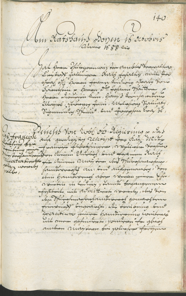 Civic Archives of Bozen-Bolzano - BOhisto Ratsprotokoll 1687/89 