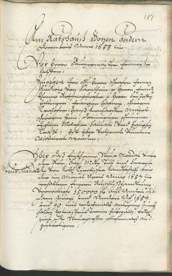 Archivio Storico della Città di Bolzano - BOhisto protocollo consiliare 1687/89 