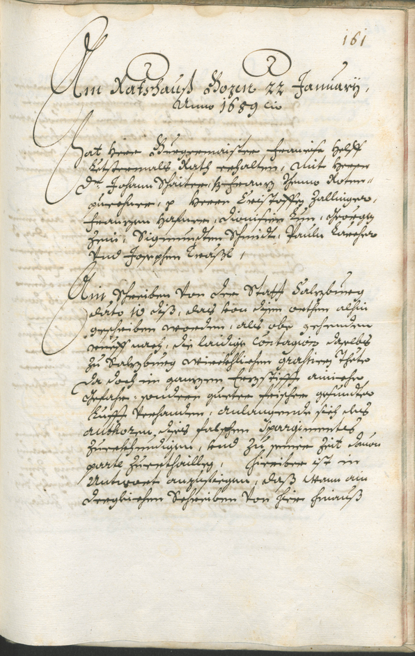 Stadtarchiv Bozen - BOhisto Ratsprotokoll 1687/89 