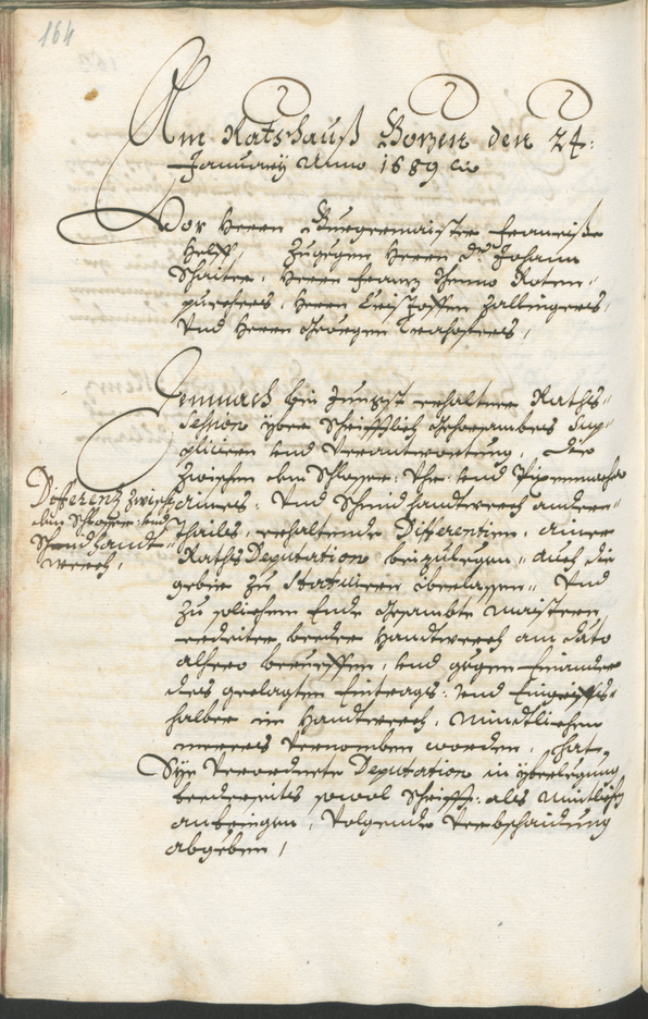 Civic Archives of Bozen-Bolzano - BOhisto Ratsprotokoll 1687/89 