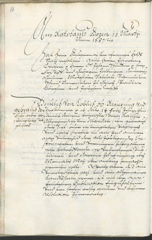 Stadtarchiv Bozen - BOhisto Ratsprotokoll 1687/89 