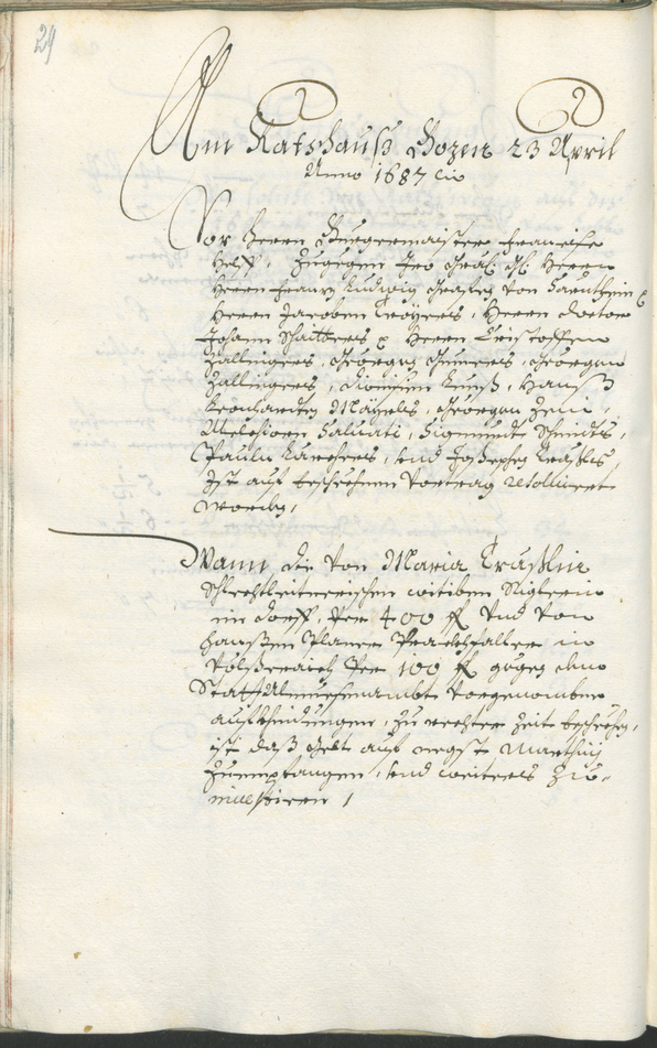 Civic Archives of Bozen-Bolzano - BOhisto Ratsprotokoll 1687/89 