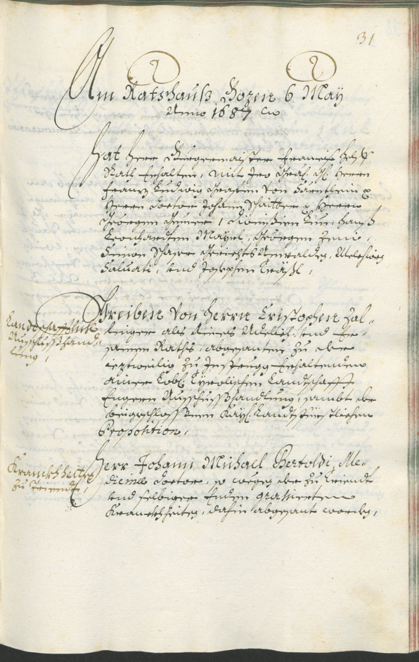 Civic Archives of Bozen-Bolzano - BOhisto Ratsprotokoll 1687/89 