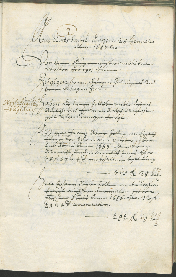 Stadtarchiv Bozen - BOhisto Ratsprotokoll 1687/89 