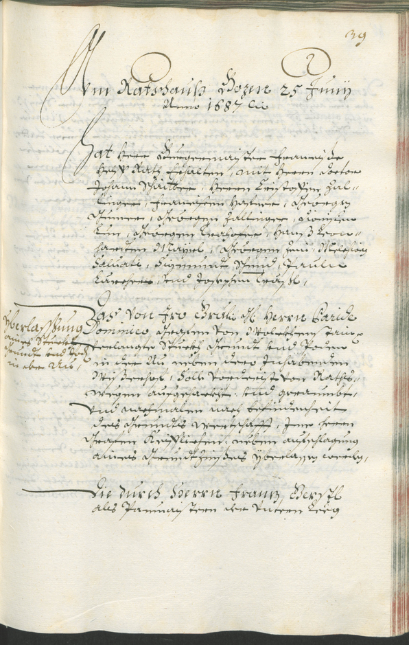 Stadtarchiv Bozen - BOhisto Ratsprotokoll 1687/89 