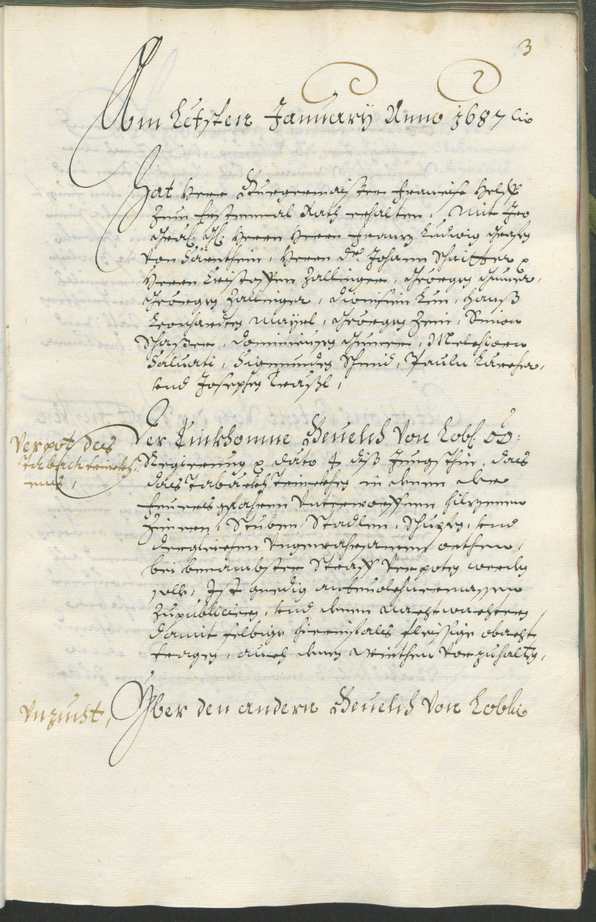 Stadtarchiv Bozen - BOhisto Ratsprotokoll 1687/89 