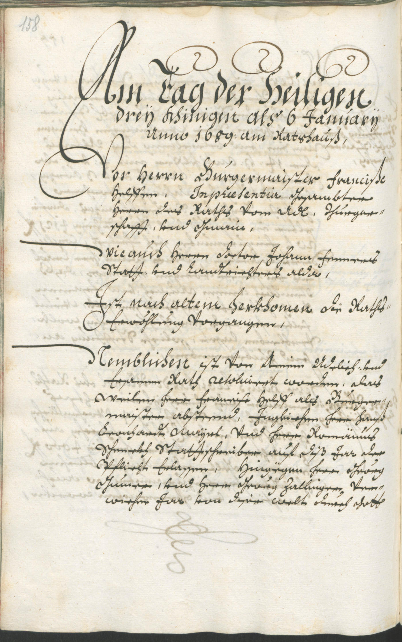 Stadtarchiv Bozen - BOhisto Ratsprotokoll 1687/89 