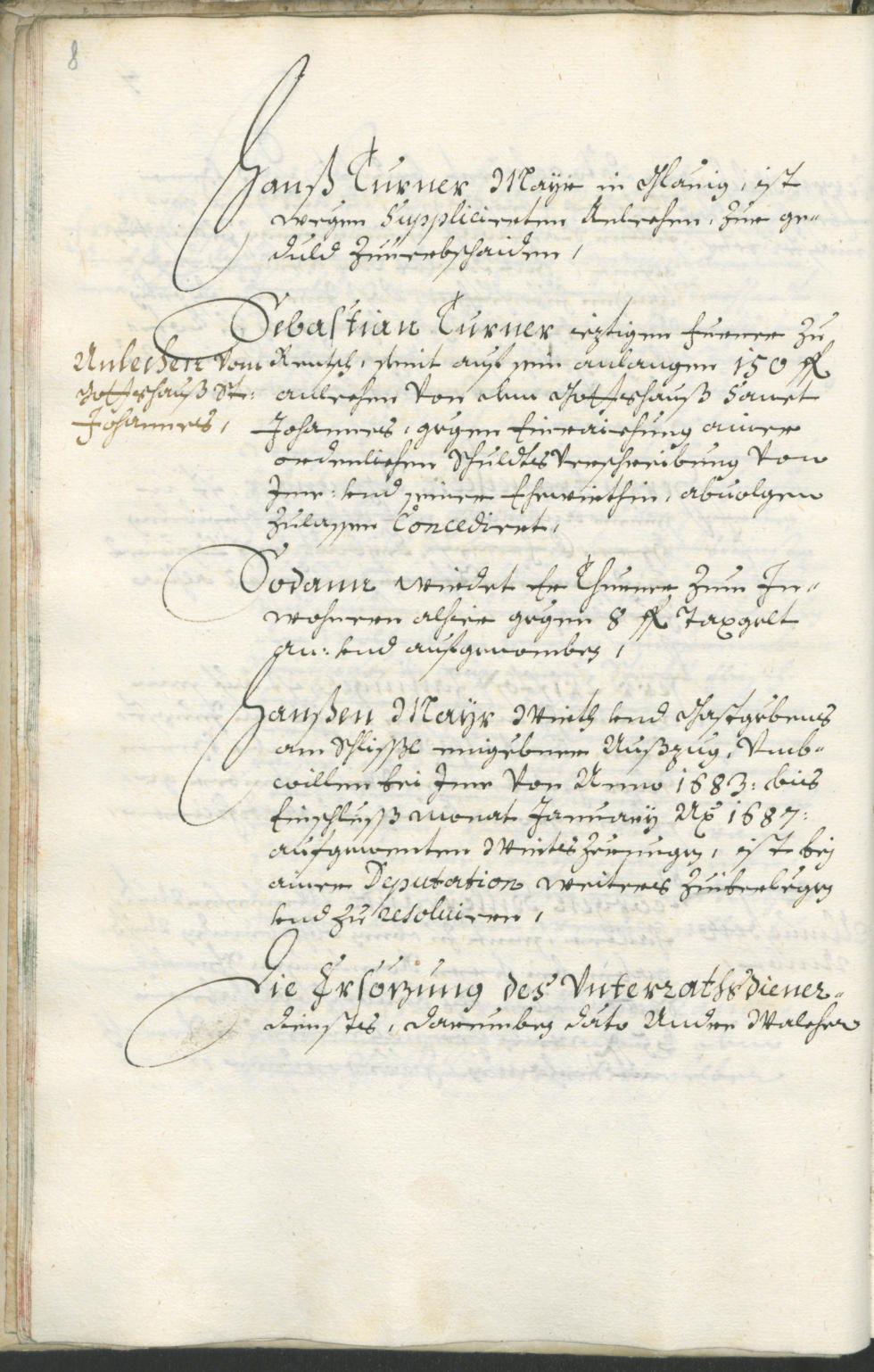 Stadtarchiv Bozen - BOhisto Ratsprotokoll 1687/89 
