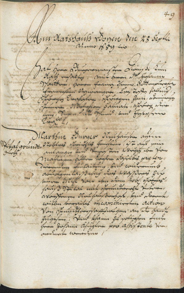 Stadtarchiv Bozen - BOhisto Ratsprotokoll 1689/91 