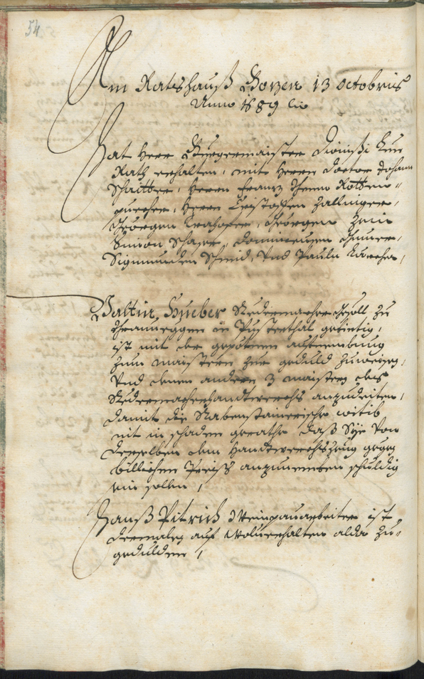 Stadtarchiv Bozen - BOhisto Ratsprotokoll 1689/91 