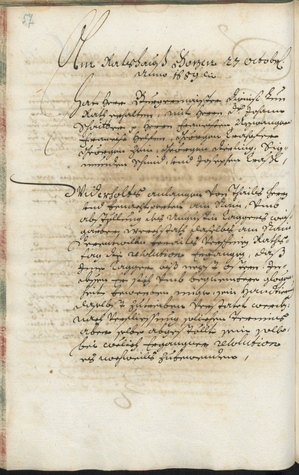 Civic Archives of Bozen-Bolzano - BOhisto Ratsprotokoll 1689/91 