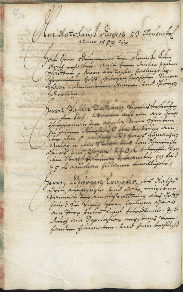 Stadtarchiv Bozen - BOhisto Ratsprotokoll 1689/91 