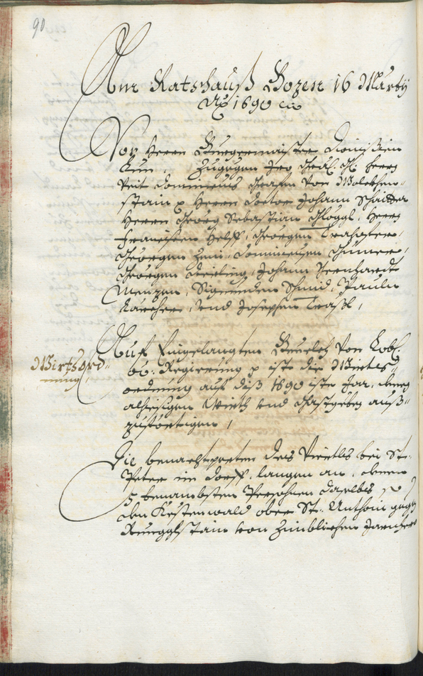 Civic Archives of Bozen-Bolzano - BOhisto Ratsprotokoll 1689/91 