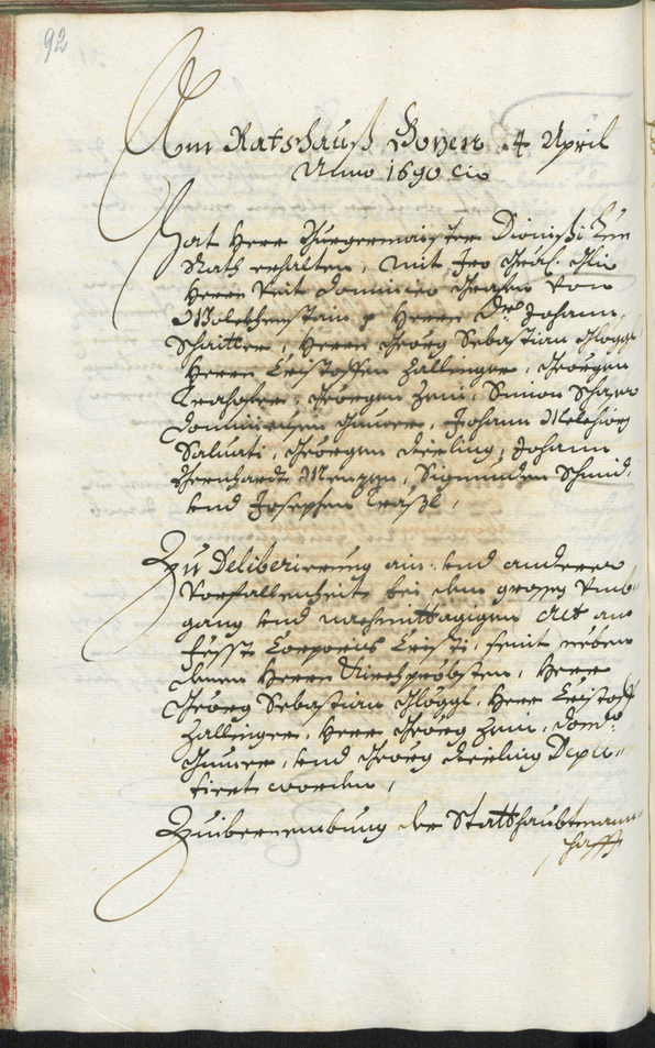 Stadtarchiv Bozen - BOhisto Ratsprotokoll 1689/91 