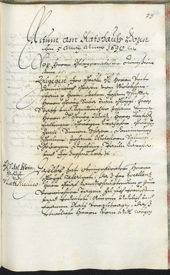 Stadtarchiv Bozen - BOhisto Ratsprotokoll 1689/91 