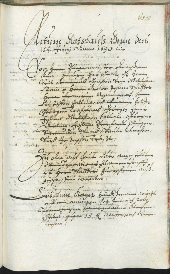 Stadtarchiv Bozen - BOhisto Ratsprotokoll 1689/91 