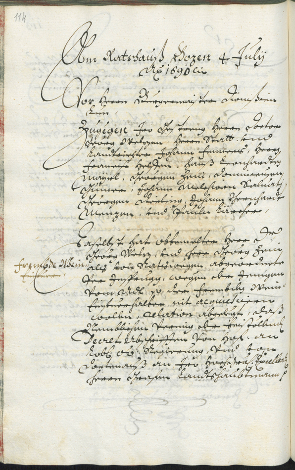 Civic Archives of Bozen-Bolzano - BOhisto Ratsprotokoll 1689/91 