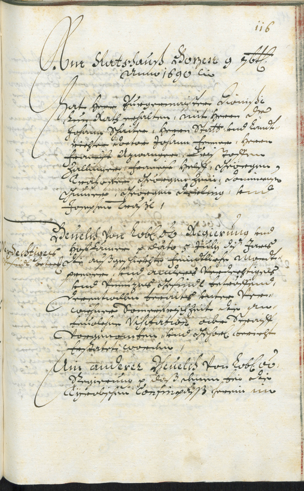 Stadtarchiv Bozen - BOhisto Ratsprotokoll 1689/91 