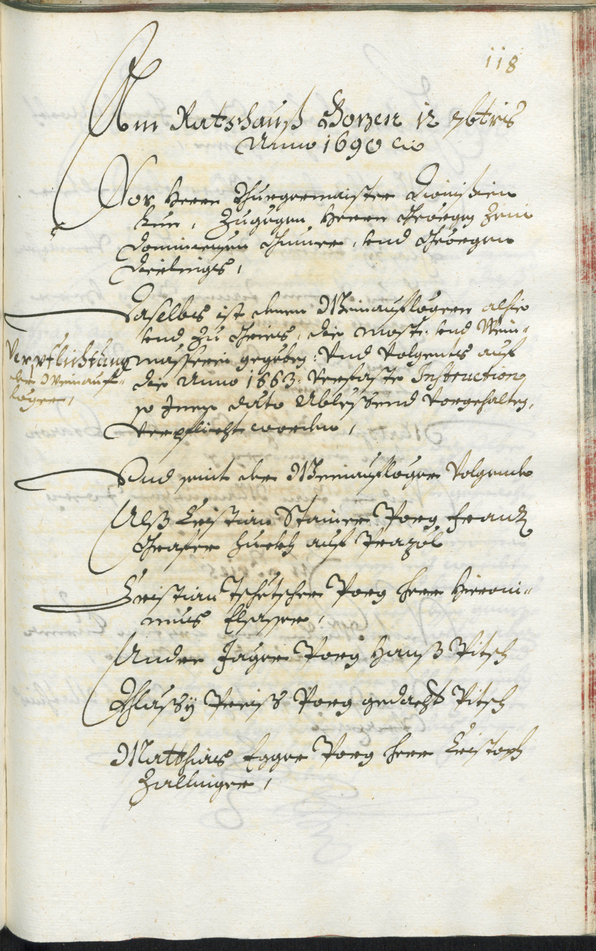 Stadtarchiv Bozen - BOhisto Ratsprotokoll 1689/91 