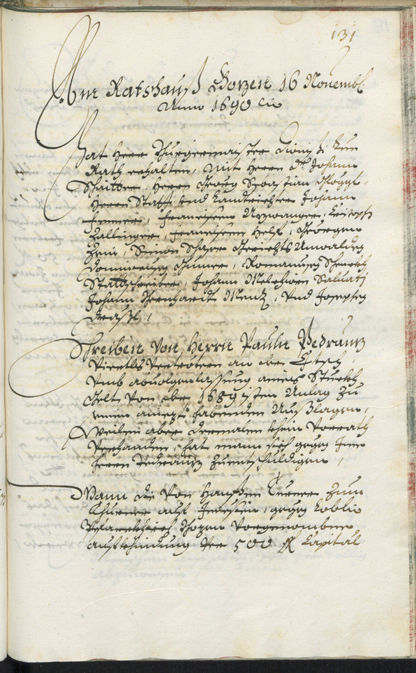 Stadtarchiv Bozen - BOhisto Ratsprotokoll 1689/91 