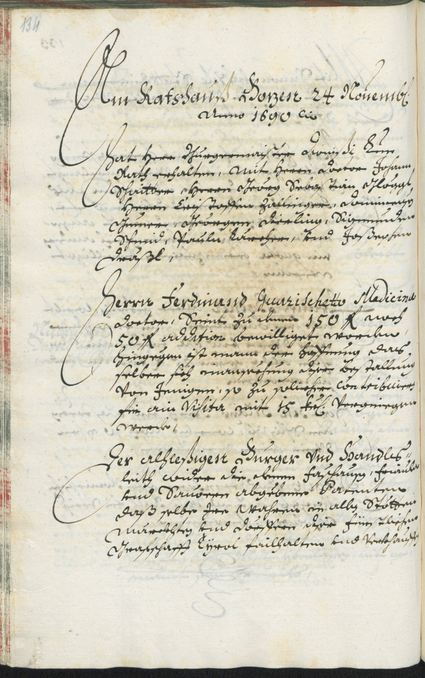 Stadtarchiv Bozen - BOhisto Ratsprotokoll 1689/91 