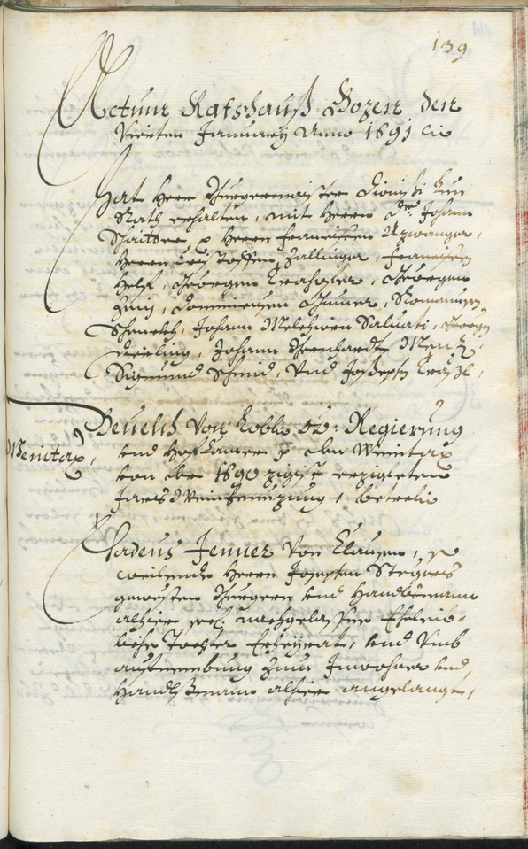 Stadtarchiv Bozen - BOhisto Ratsprotokoll 1689/91 