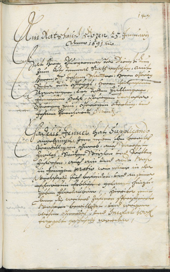 Archivio Storico della Città di Bolzano - BOhisto protocollo consiliare 1689/91 