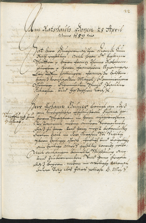 Archivio Storico della Città di Bolzano - BOhisto protocollo consiliare 1689/91 