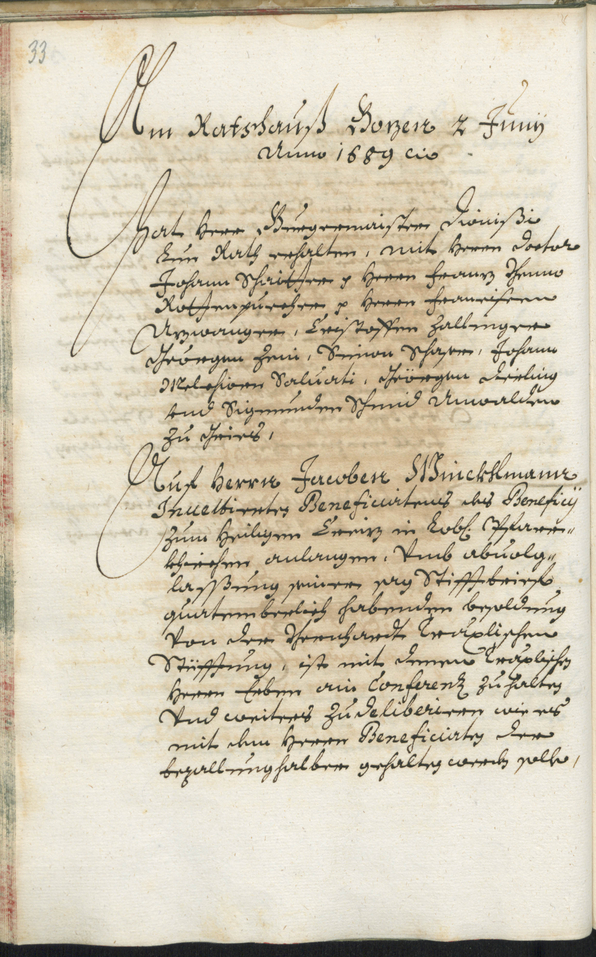 Stadtarchiv Bozen - BOhisto Ratsprotokoll 1689/91 