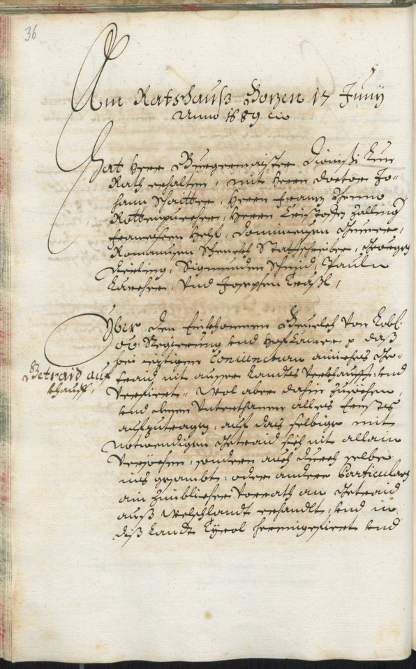 Stadtarchiv Bozen - BOhisto Ratsprotokoll 1689/91 