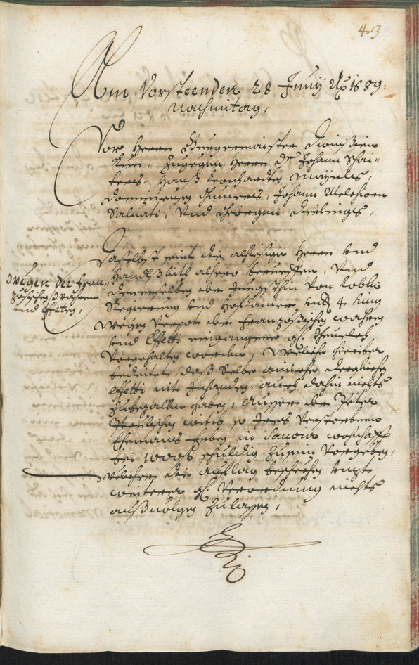 Stadtarchiv Bozen - BOhisto Ratsprotokoll 1689/91 