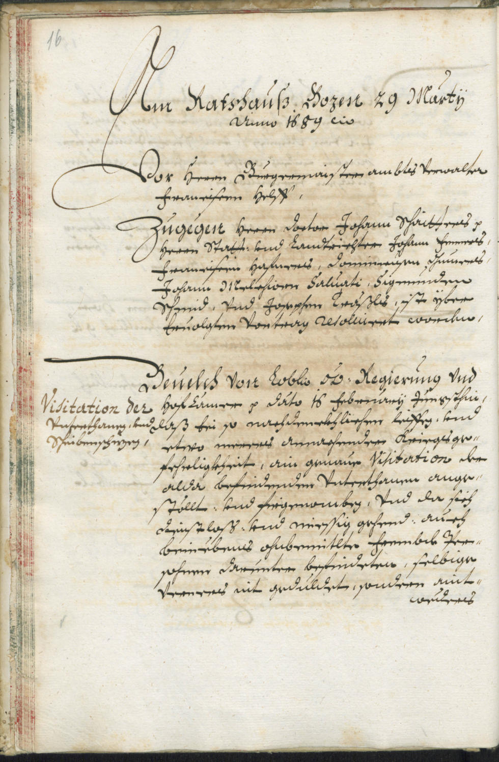 Civic Archives of Bozen-Bolzano - BOhisto Ratsprotokoll 1689/91 