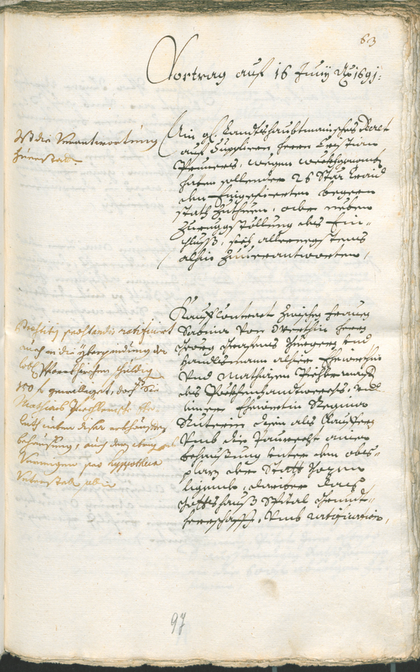 Civic Archives of Bozen-Bolzano - BOhisto Ratsprotokoll 1691/93 