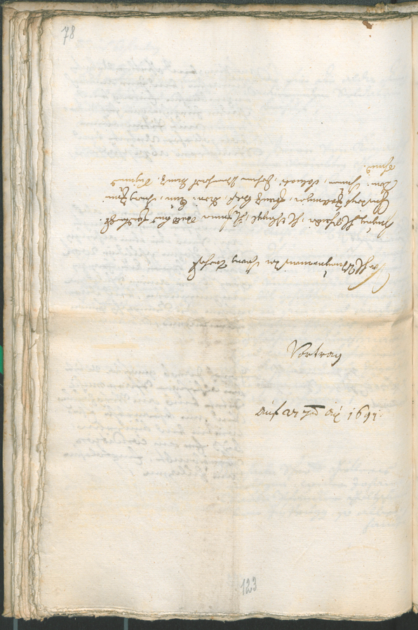 Stadtarchiv Bozen - BOhisto Ratsprotokoll 1691/93 