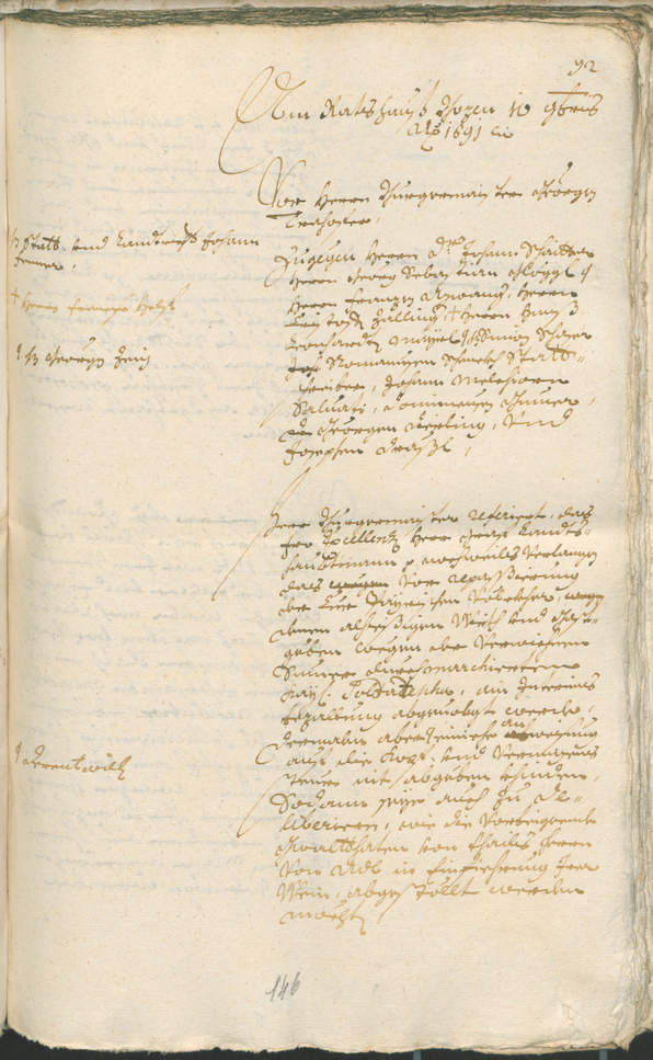 Civic Archives of Bozen-Bolzano - BOhisto Ratsprotokoll 1691/93 