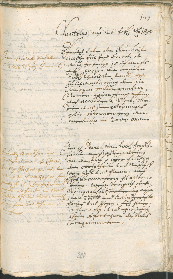 Stadtarchiv Bozen - BOhisto Ratsprotokoll 1691/93 