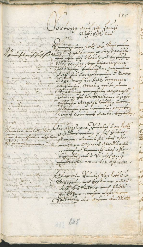 Stadtarchiv Bozen - BOhisto Ratsprotokoll 1691/93 