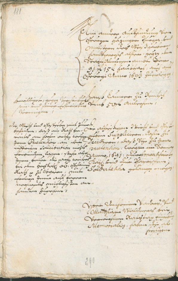 Stadtarchiv Bozen - BOhisto Ratsprotokoll 1691/93 