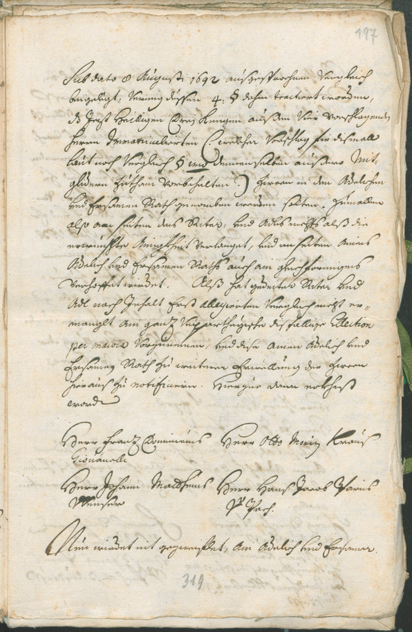 Stadtarchiv Bozen - BOhisto Ratsprotokoll 1691/93 