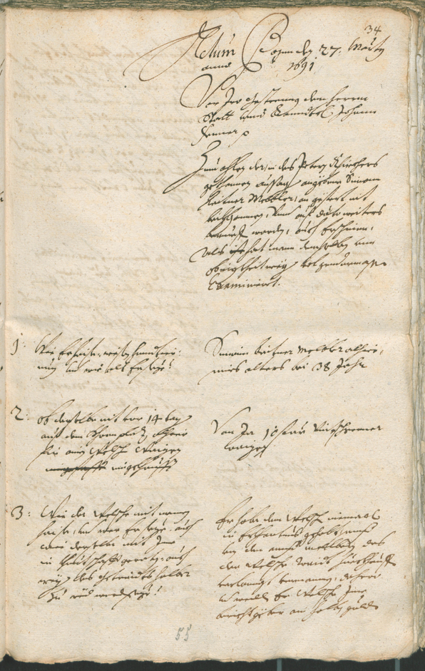 Civic Archives of Bozen-Bolzano - BOhisto Ratsprotokoll 1691/93 