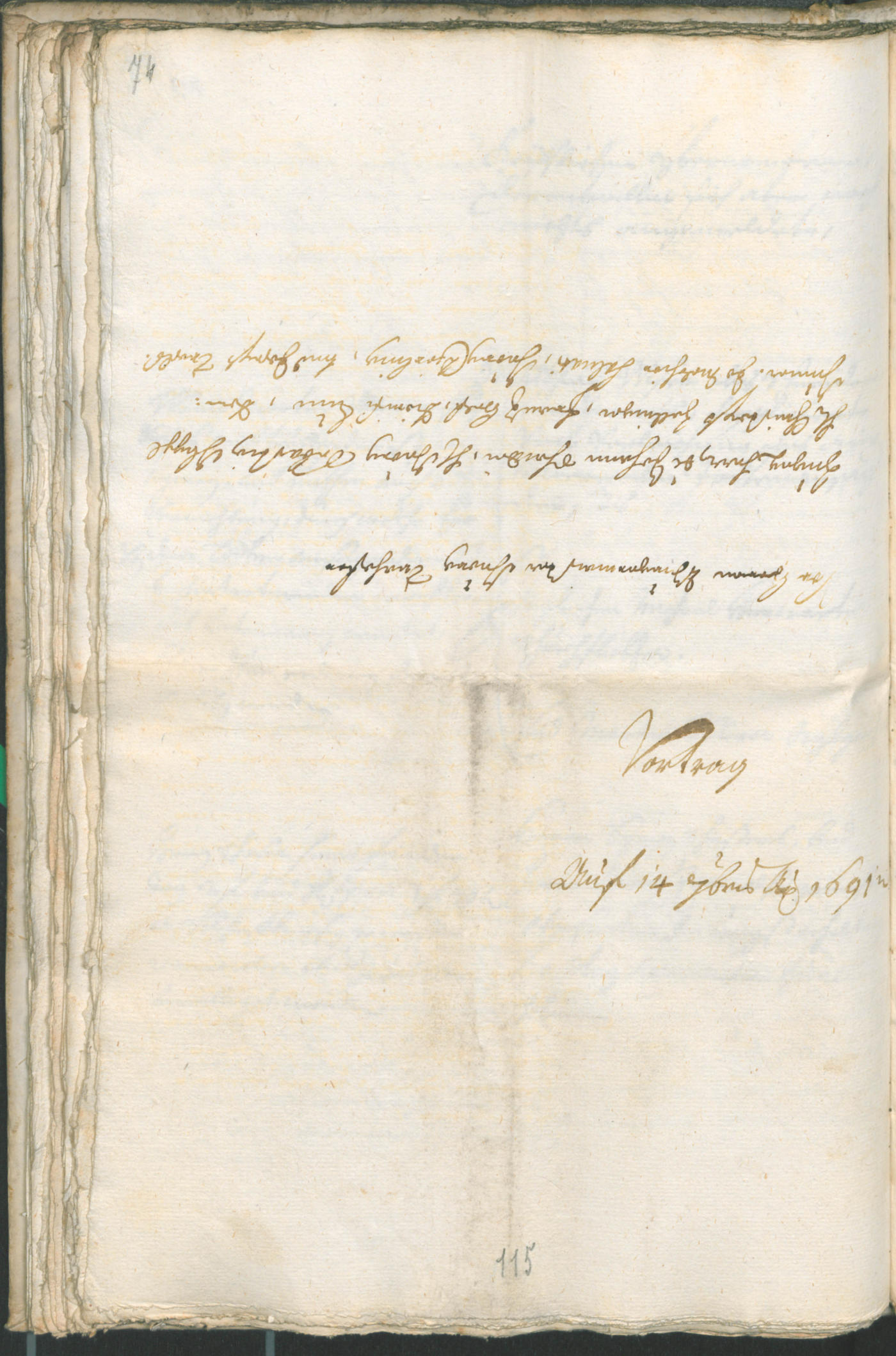 Stadtarchiv Bozen - BOhisto Ratsprotokoll 1691/93 