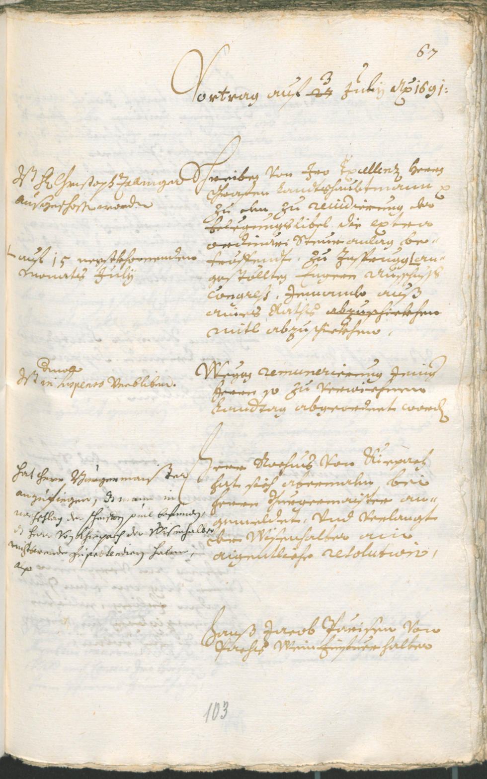 Civic Archives of Bozen-Bolzano - BOhisto Ratsprotokoll 1691/93 