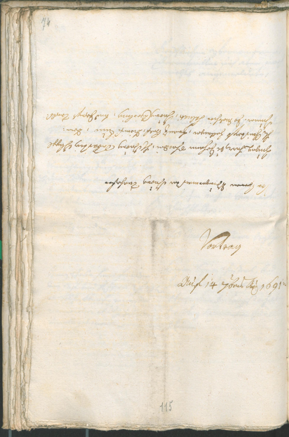Stadtarchiv Bozen - BOhisto Ratsprotokoll 1691/93 