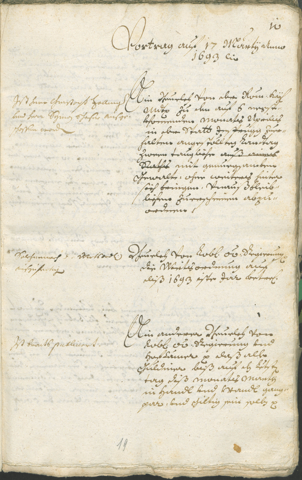 Civic Archives of Bozen-Bolzano - BOhisto Ratsprotokoll 1693/96 