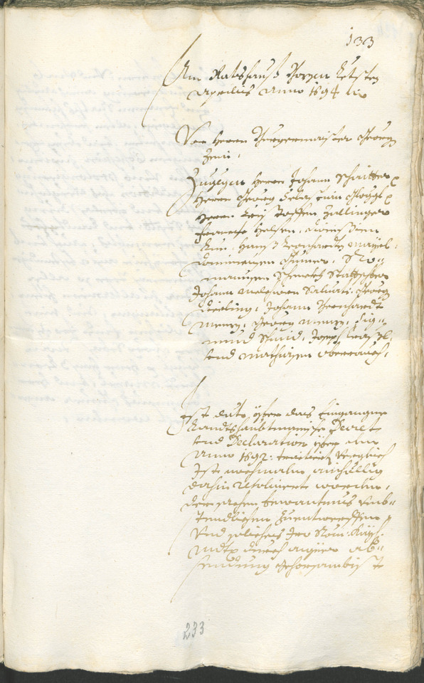 Civic Archives of Bozen-Bolzano - BOhisto Ratsprotokoll 1693/96 