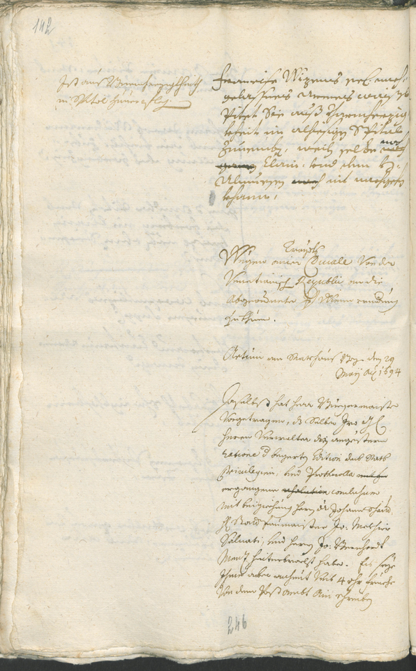 Civic Archives of Bozen-Bolzano - BOhisto Ratsprotokoll 1693/96 