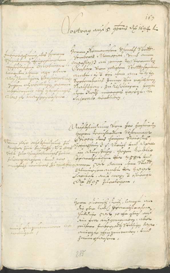 Civic Archives of Bozen-Bolzano - BOhisto Ratsprotokoll 1693/96 