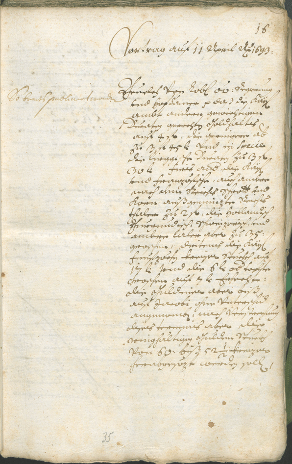 Archivio Storico della Città di Bolzano - BOhisto protocollo consiliare 1693/96 